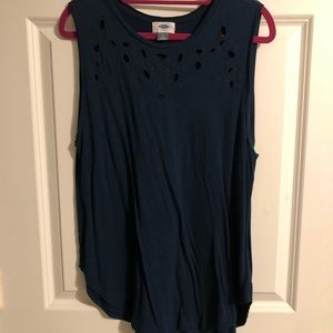 Old Navy Blue Cutout Tank